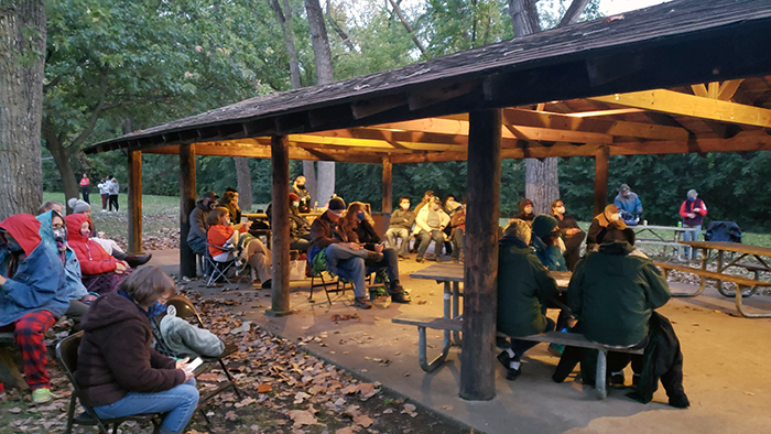 A concert under a pavilion in Izaak Walton Nature Preserve in October 2020 helped set the pattern for this year's concert series. (Provided photo)