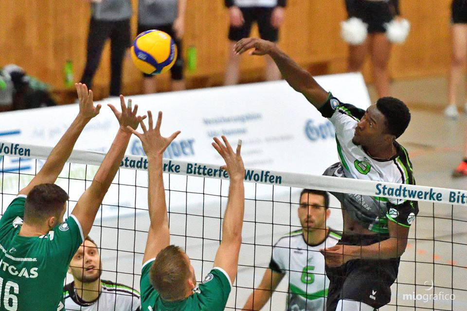Wyatt Patterson Jr. is playing professional volleyball for VC Bitterfeld-Wolfen in Germany. (Provided photo)