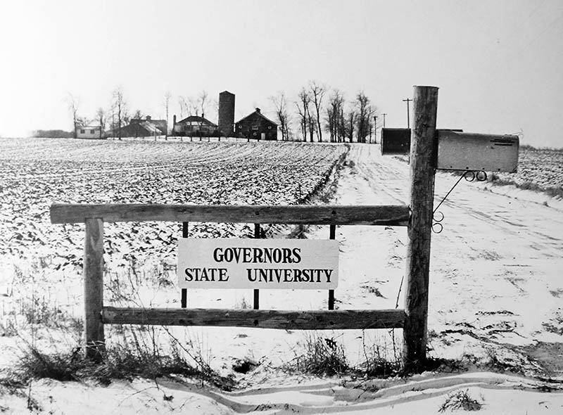Governors State University started 50 years ago with 750 acres of Will County farmland. (Provided photo)